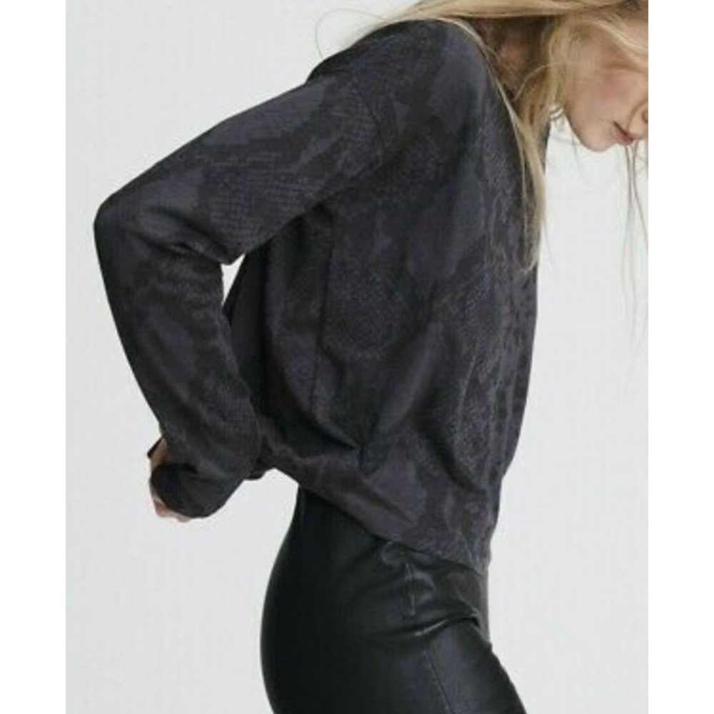 NWT Rag & Bone Snake Print Long Sleeve Shirt sz L